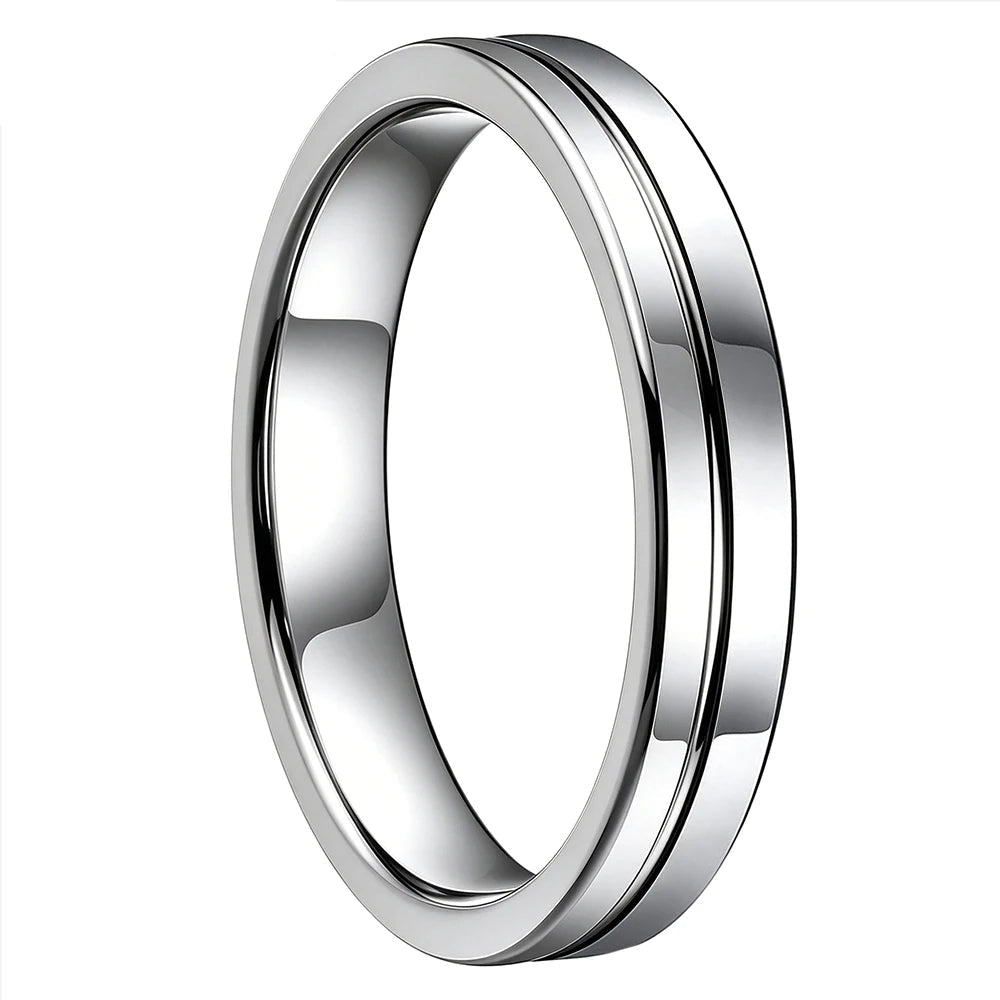 4mm Two-Tone Tungsten Ring