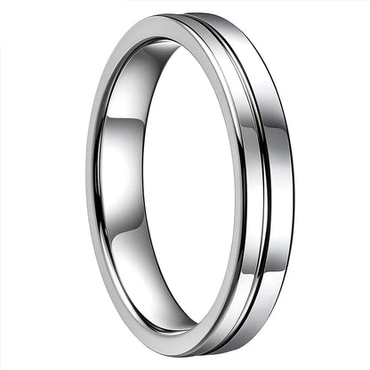 4mm Two-Tone Tungsten Ring