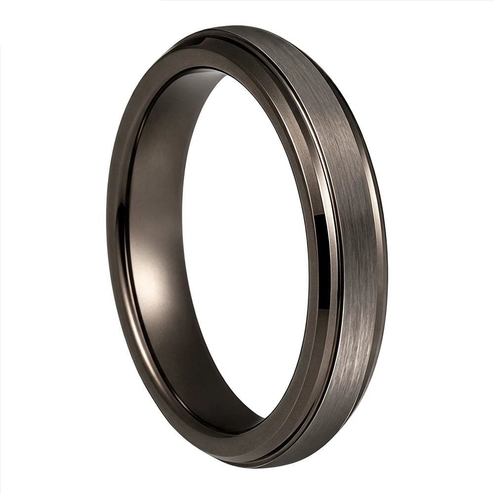 4mm Brushed Tungsten Carbide Ring