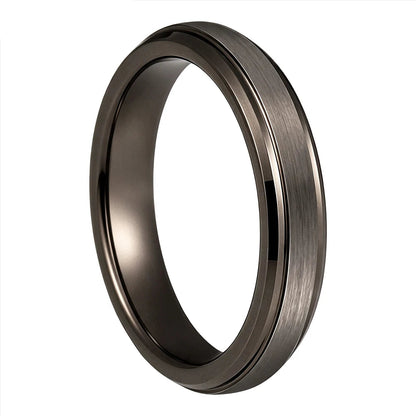 4mm Brushed Tungsten Carbide Ring