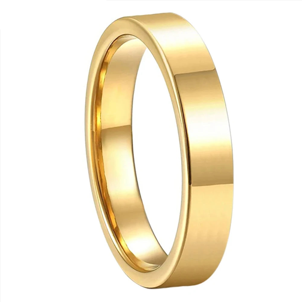 4mm Gold Tungsten Ring for Women