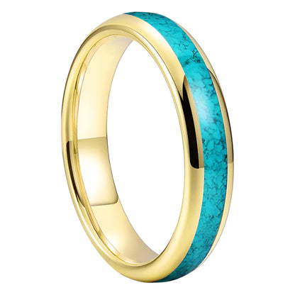 4mm Green-Turquoise Tungsten Carbide Ring
