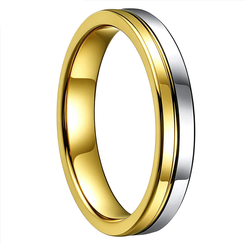4mm Two-Tone Tungsten Ring
