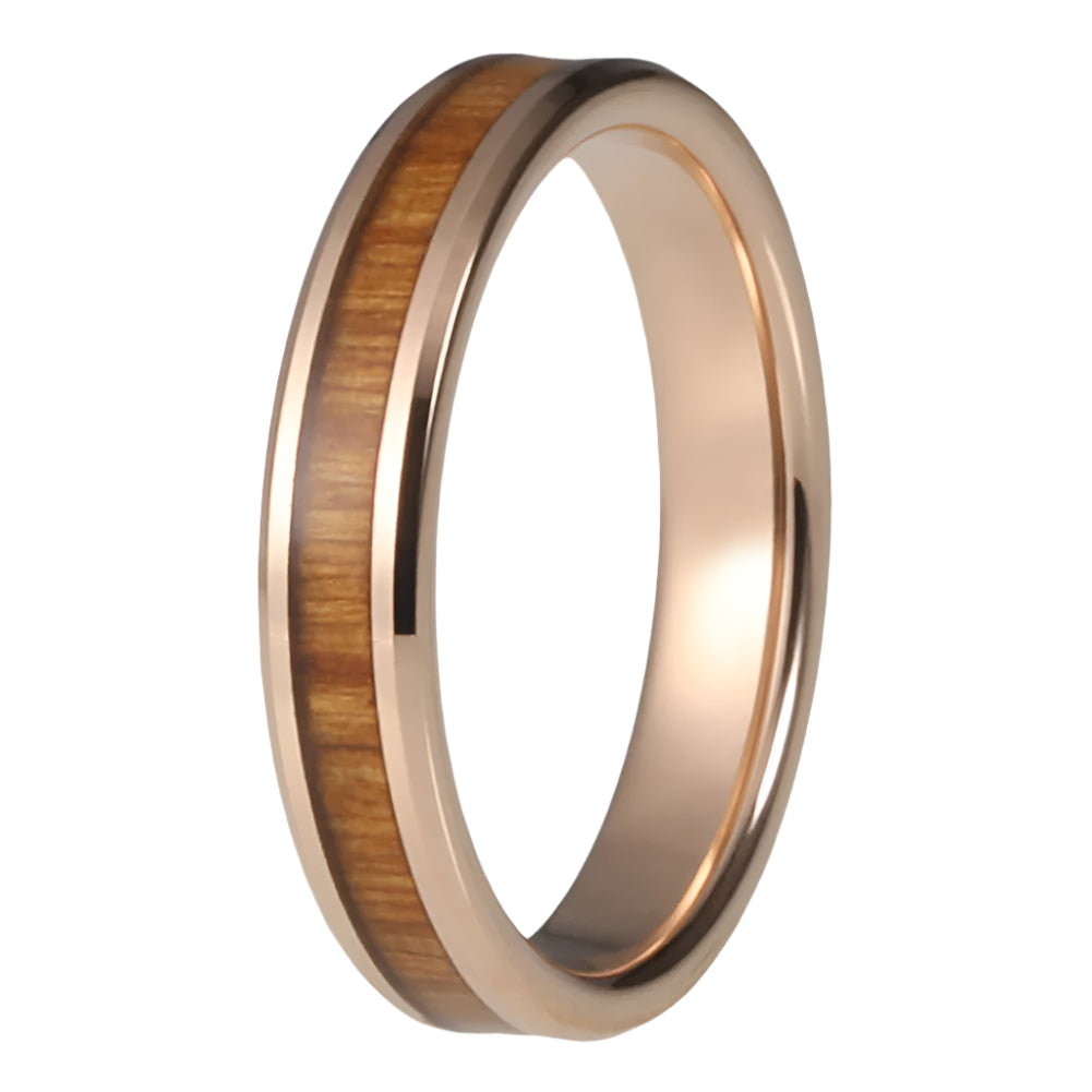 4mm Wood Tungsten Ring