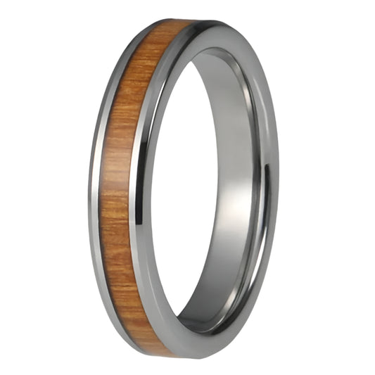 4mm Wood Tungsten Ring