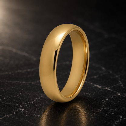 5MM Gold Plated Tungsten Ring