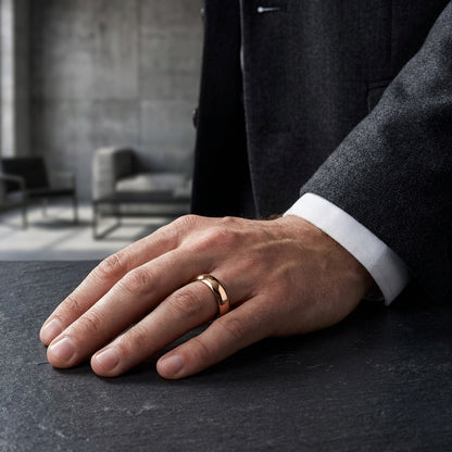 5MM Rose Gold Tungsten Ring