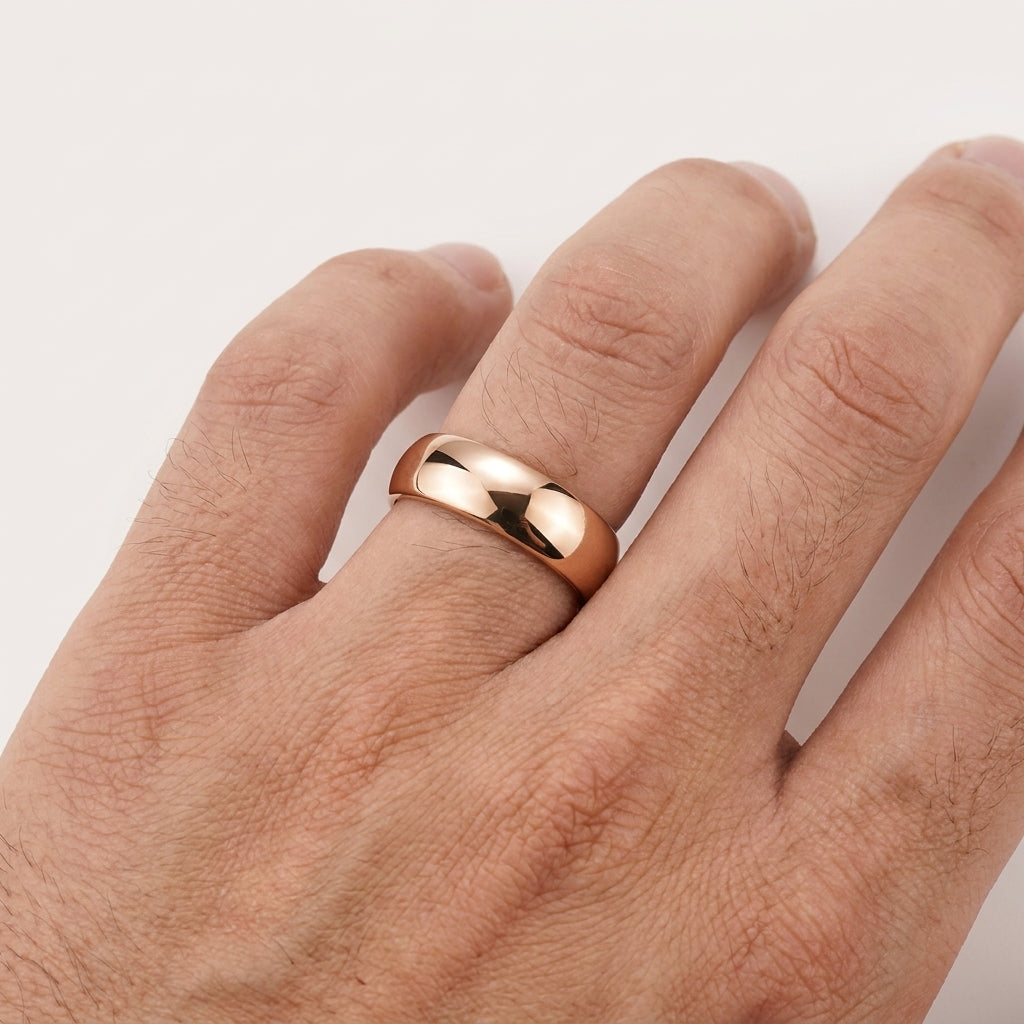 5MM Rose Gold Tungsten Ring