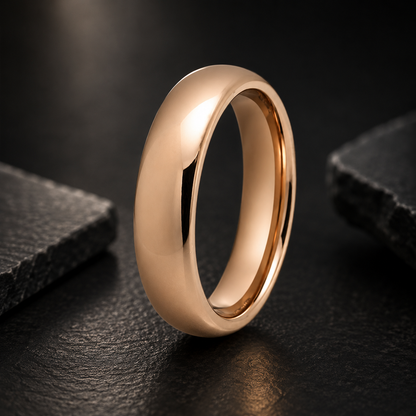 5MM Rose Gold Tungsten Ring