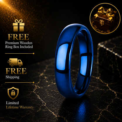 5MM blue Tungsten Ring