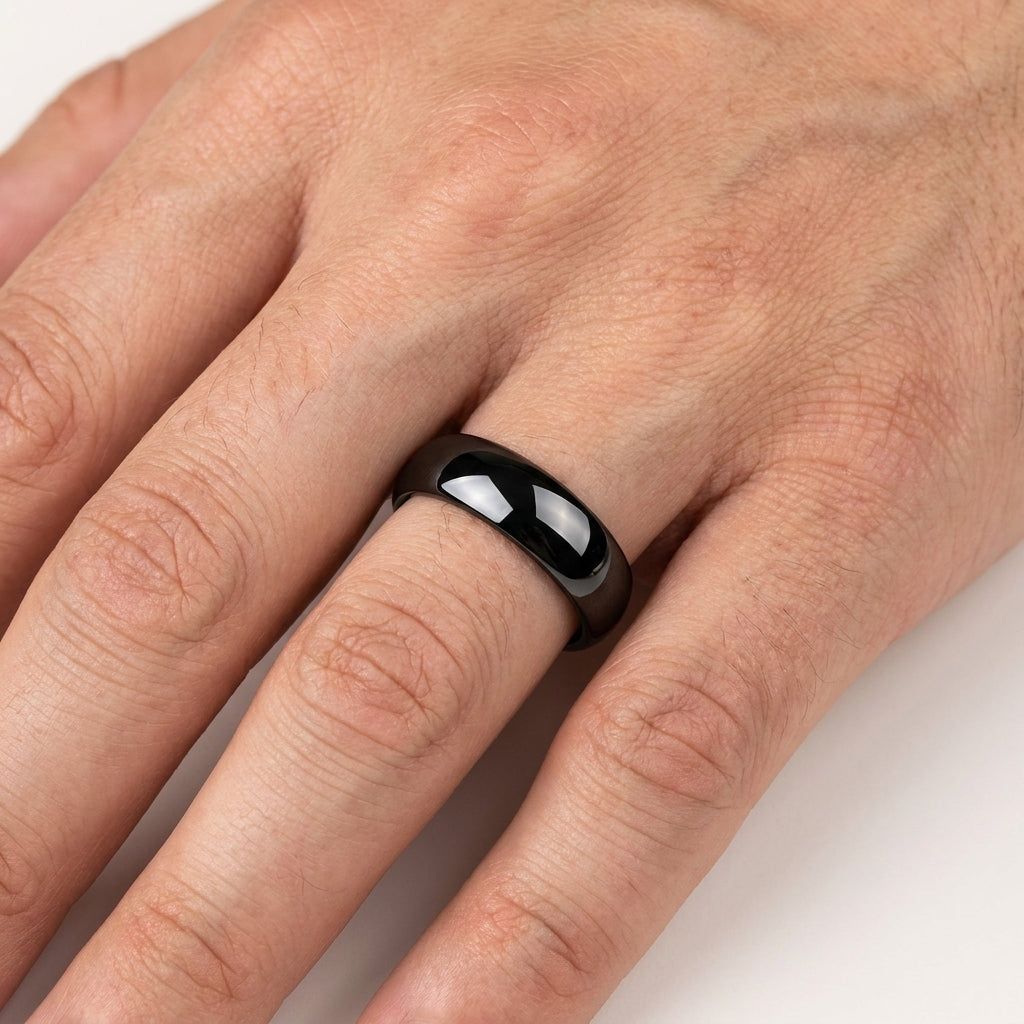 5mm Black Tungsten Ring
