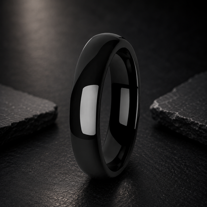 5mm Black Tungsten Ring