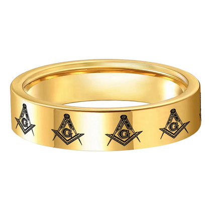 Gold Freemason Ring