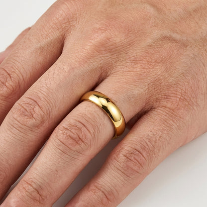 6MM Gold Tungsten Wedding Band