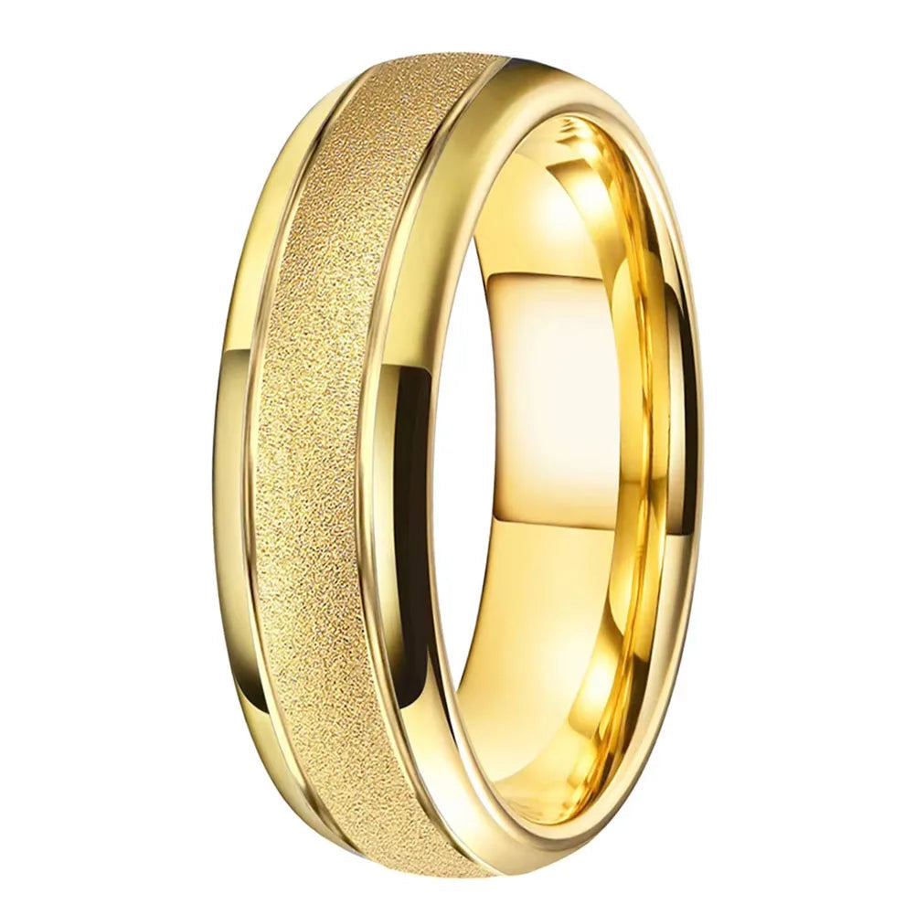 Sandblasted Tungsten Ring