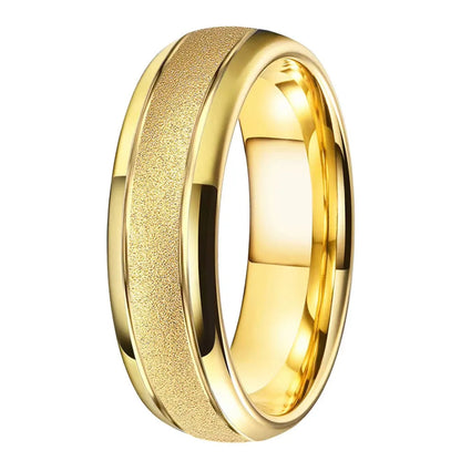 Sandblasted Tungsten Ring