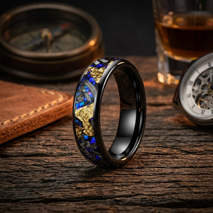 6mm Blue Sandstone Tungsten Ring