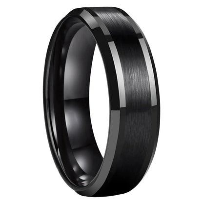 6mm Brushed Tungsten Wedding Band