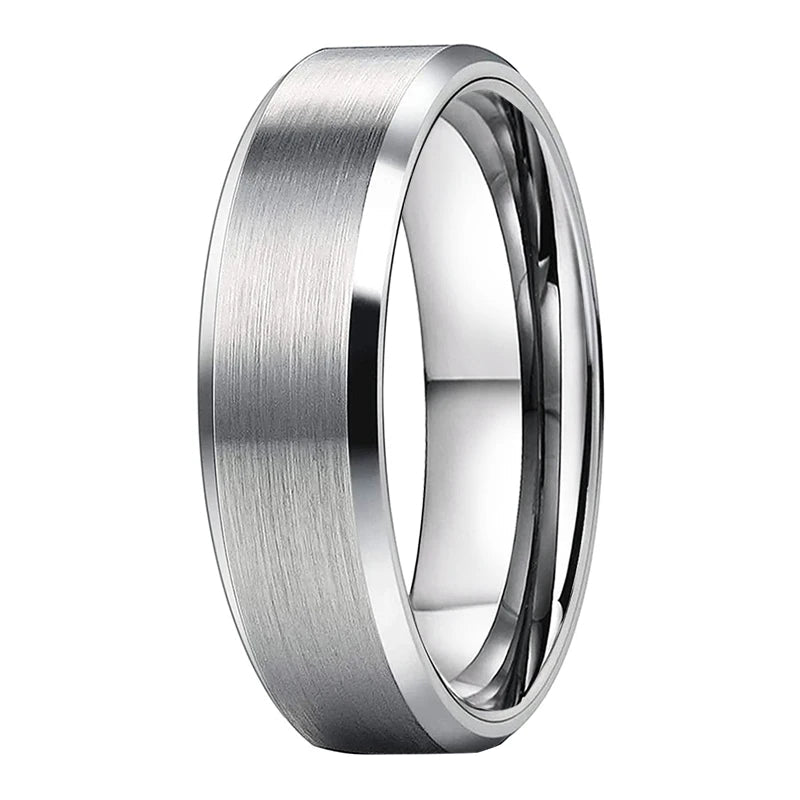 6mm_8mm_Classic_Tungsten_Steel_Ring