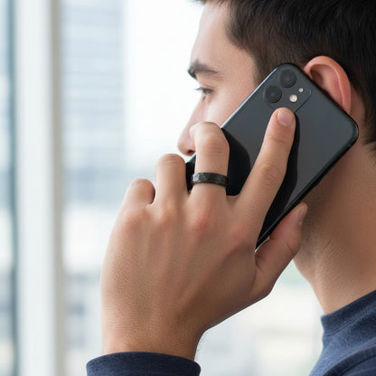 6mm_Black_Hammered_Tungsten_Ring