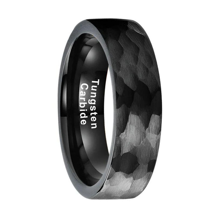 6mm_Black_Hammered_Tungsten_Ring