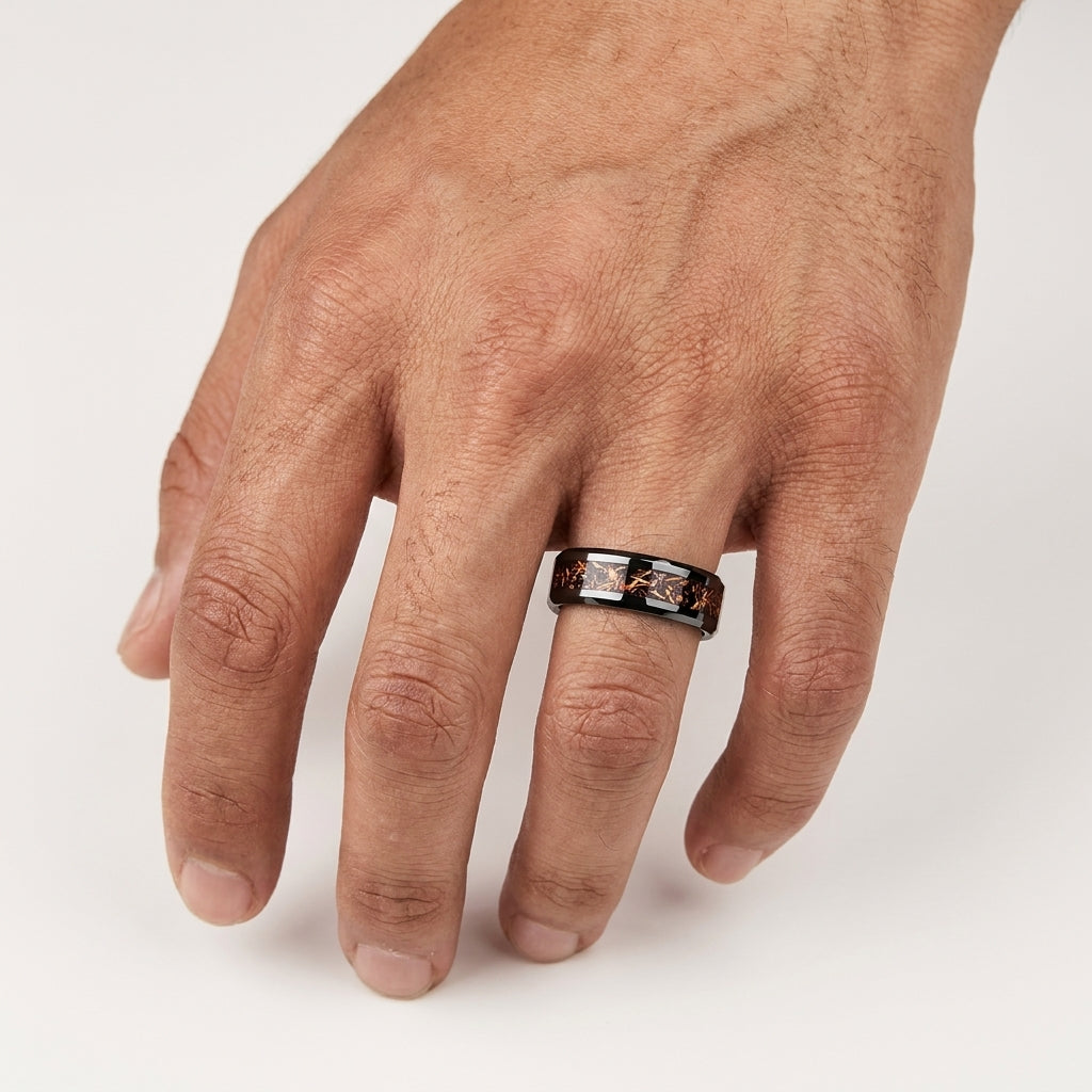 6mm Black Sand Copper Steel Foil Tungsten band