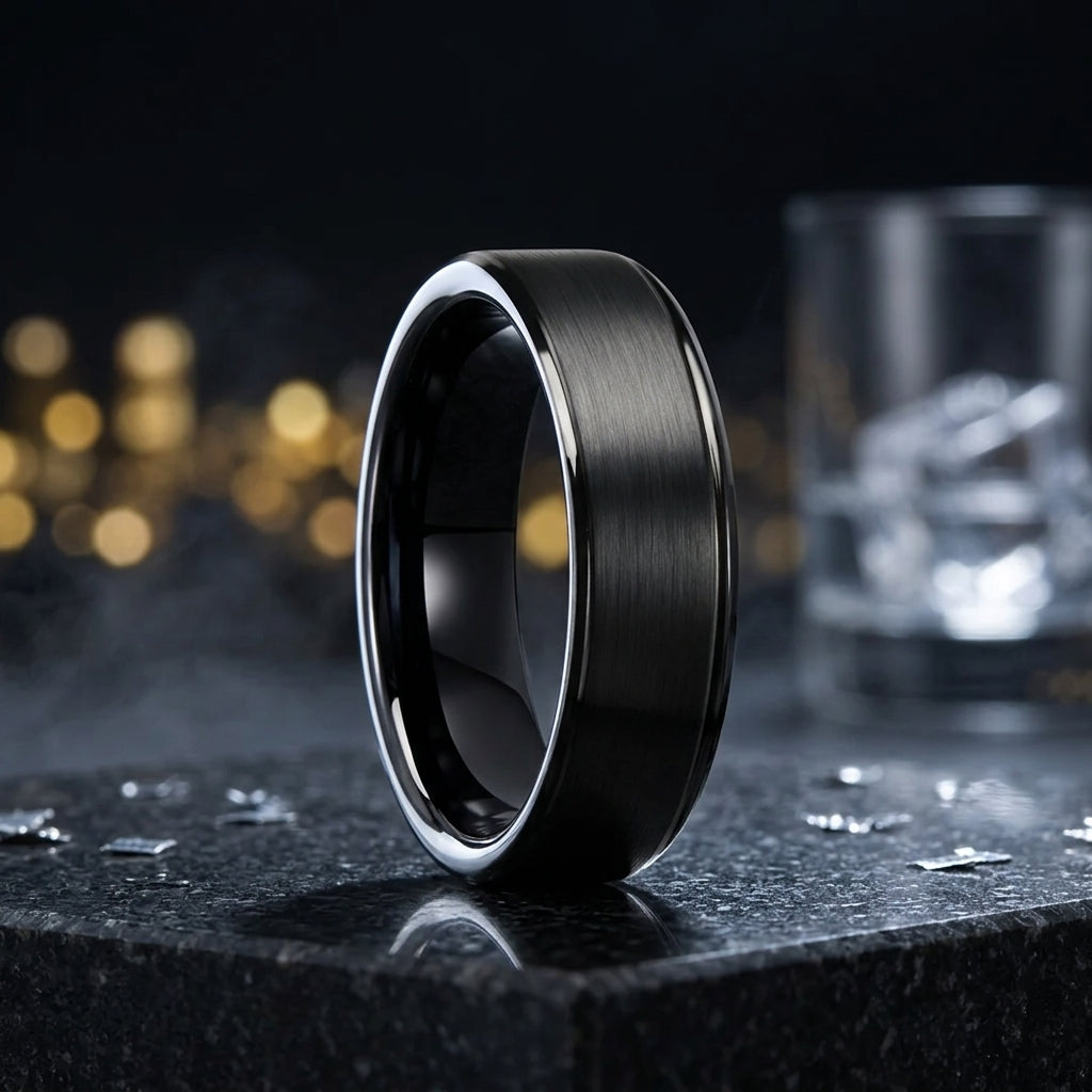 6mm Black Tungsten Ring