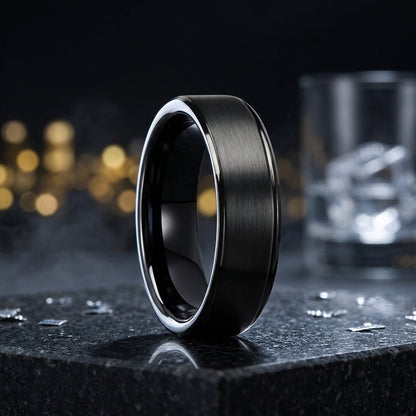 6mm Black Tungsten Ring