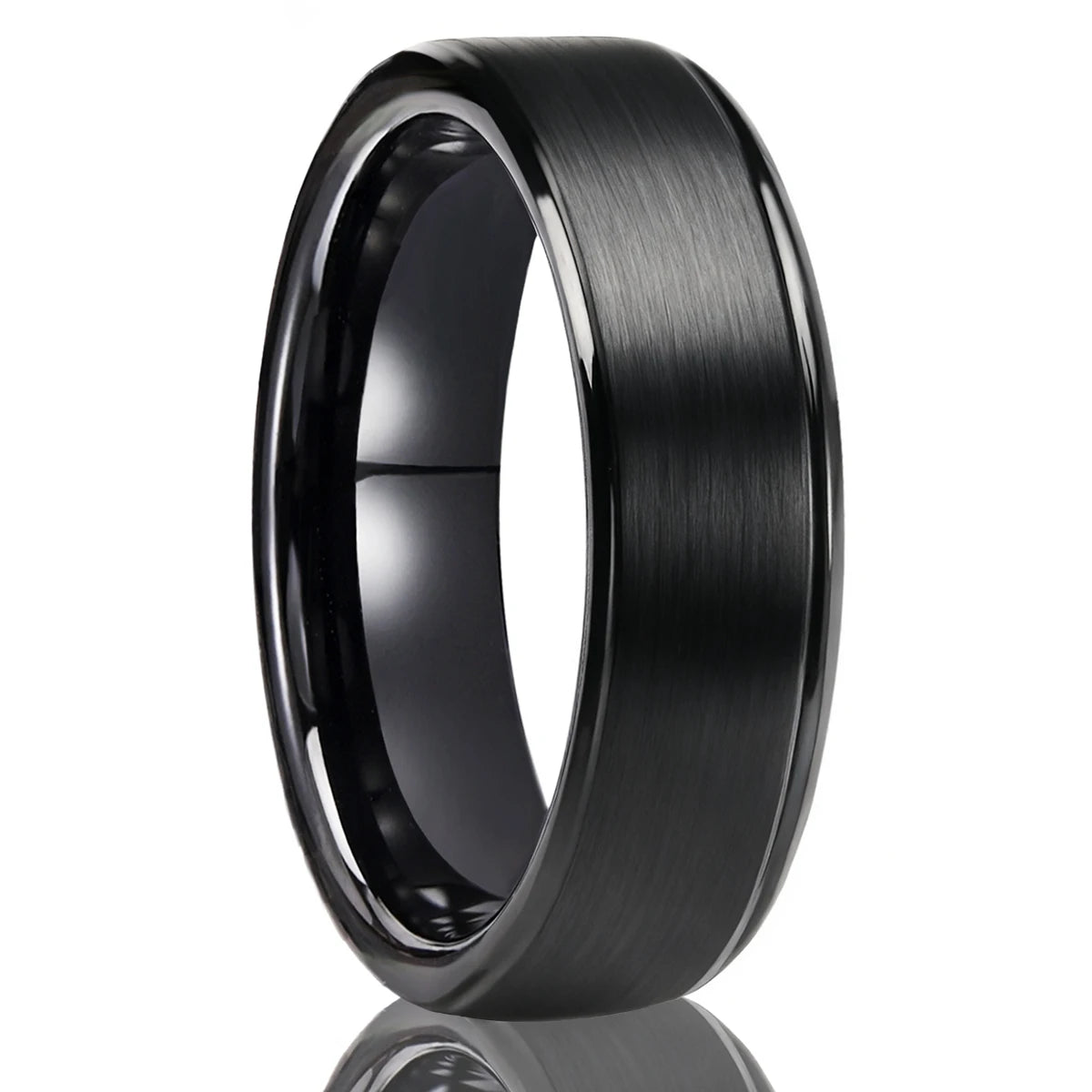 6mm Black Tungsten Ring