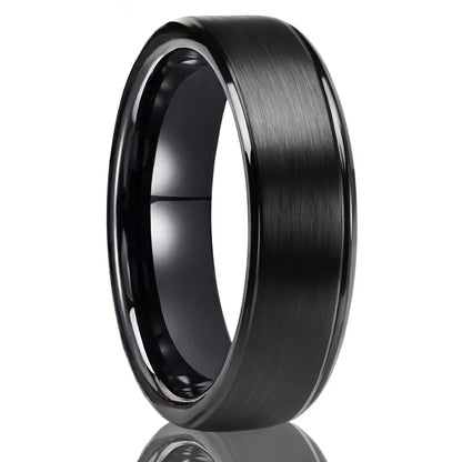 6mm Black Tungsten Ring