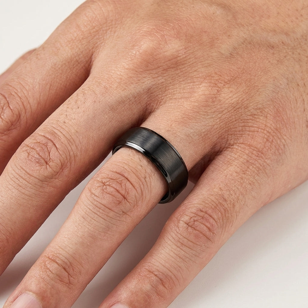 6mm Black Tungsten Ring