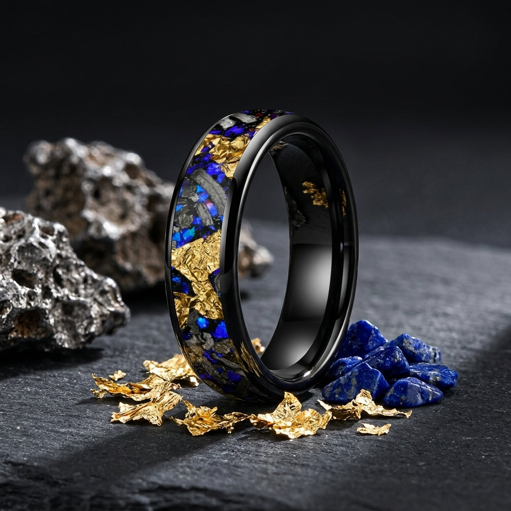 6mm Blue Sandstone Tungsten Ring