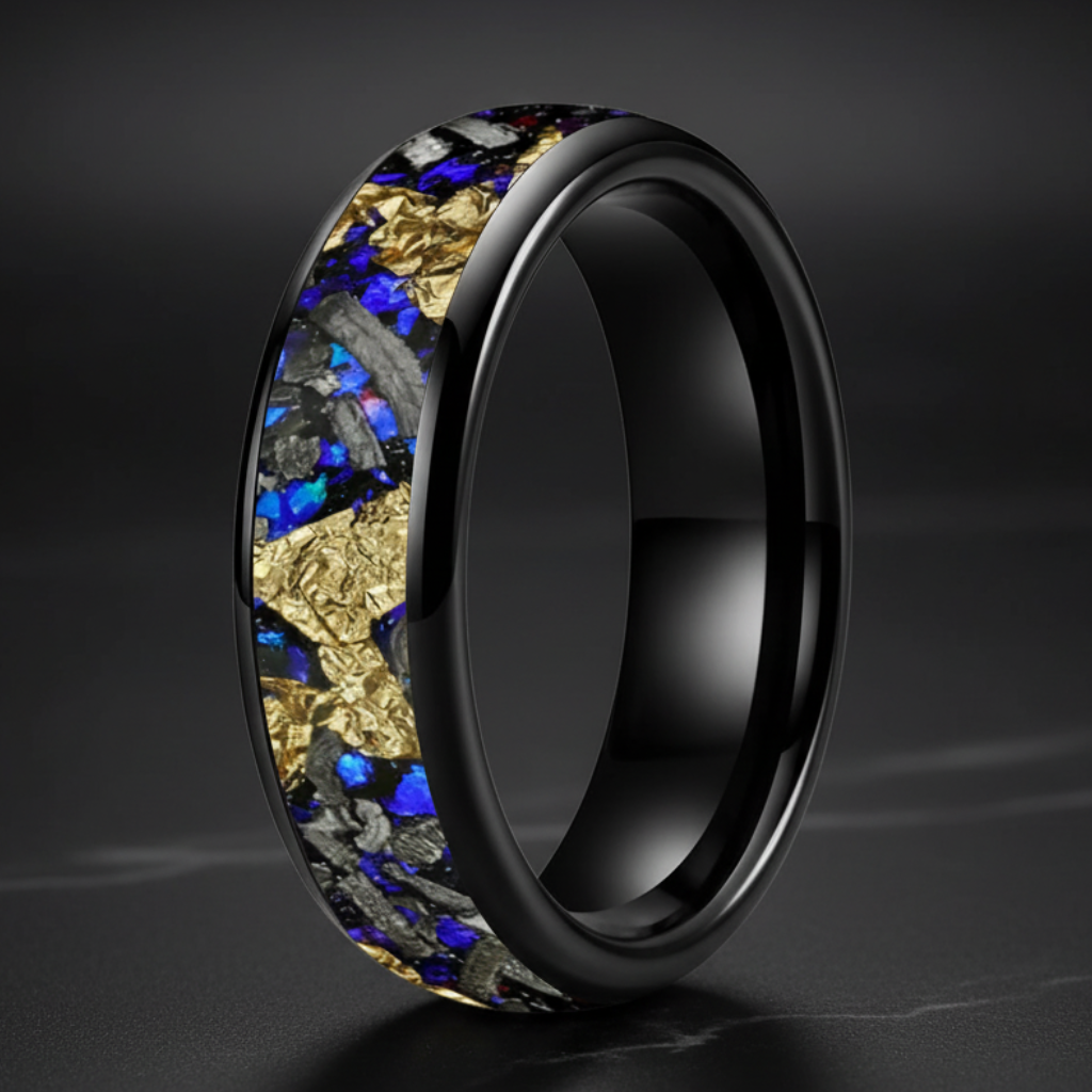 6mm Blue Sandstone Tungsten Ring