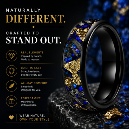 6mm Blue Sandstone Tungsten Ring