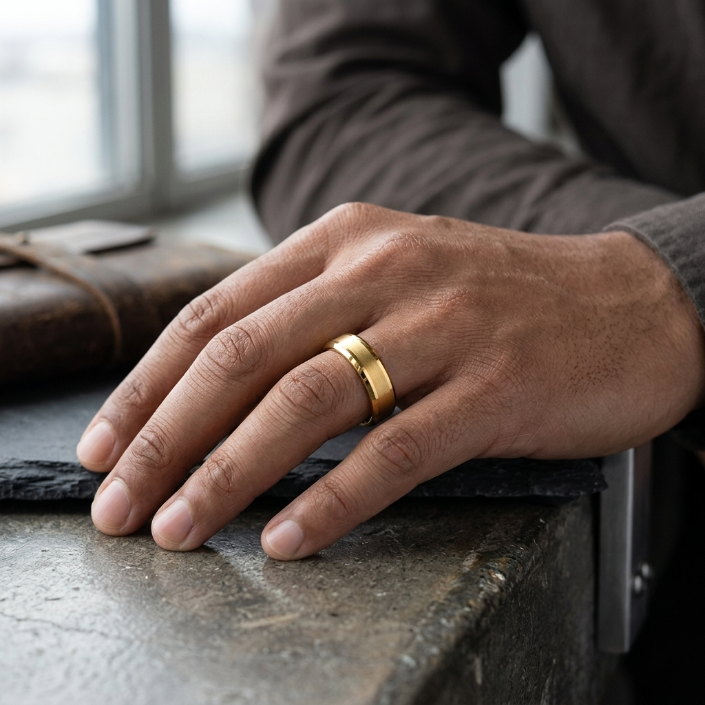 6mm Brushed Tungsten Wedding Band