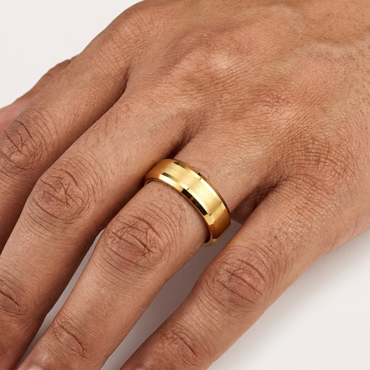 6mm Brushed Tungsten Wedding Band