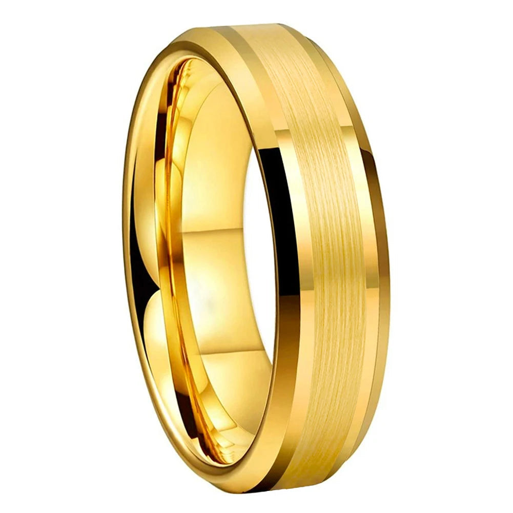 6mm Brushed Tungsten Wedding Band