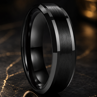 6mm Brushed Tungsten Wedding ring