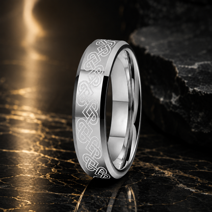 6mm Celtic Knot Tungsten Ring