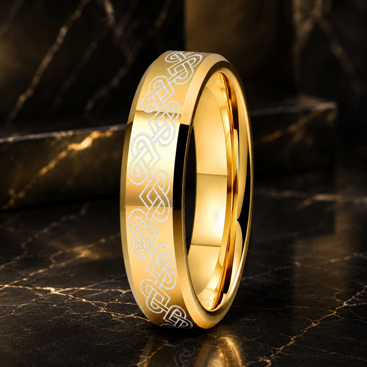 6mm Celtic Knot Tungsten Ring