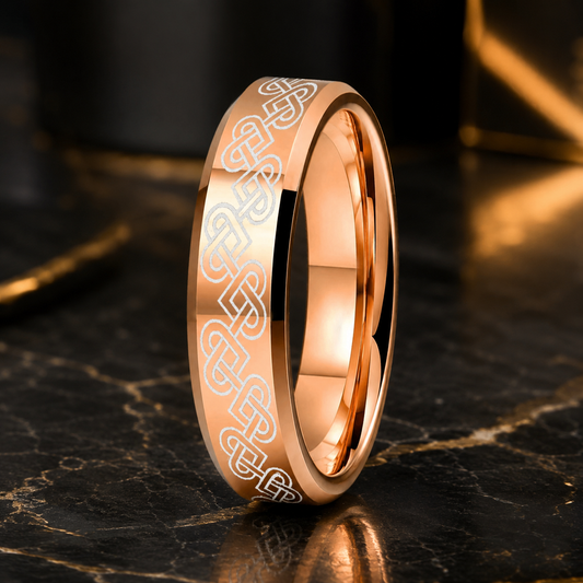 6mm Celtic Knot Tungsten Ring
