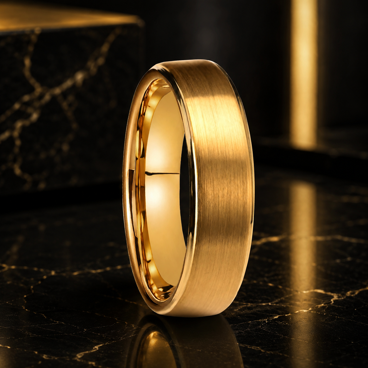 Gold Tungsten Promise Ring