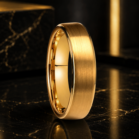 Gold Tungsten Promise Ring