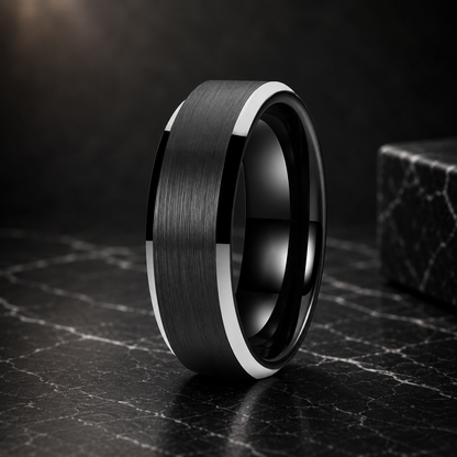 Matte Black Tungsten Wedding Band