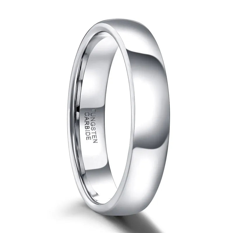 6mm Silver Tungsten Carbide Wedding Band