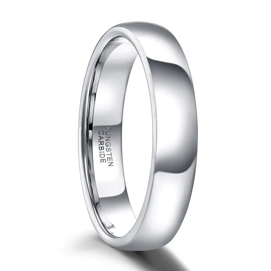 6mm Silver Tungsten Carbide Wedding Band