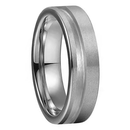 Silver Tungsten Ring Blank