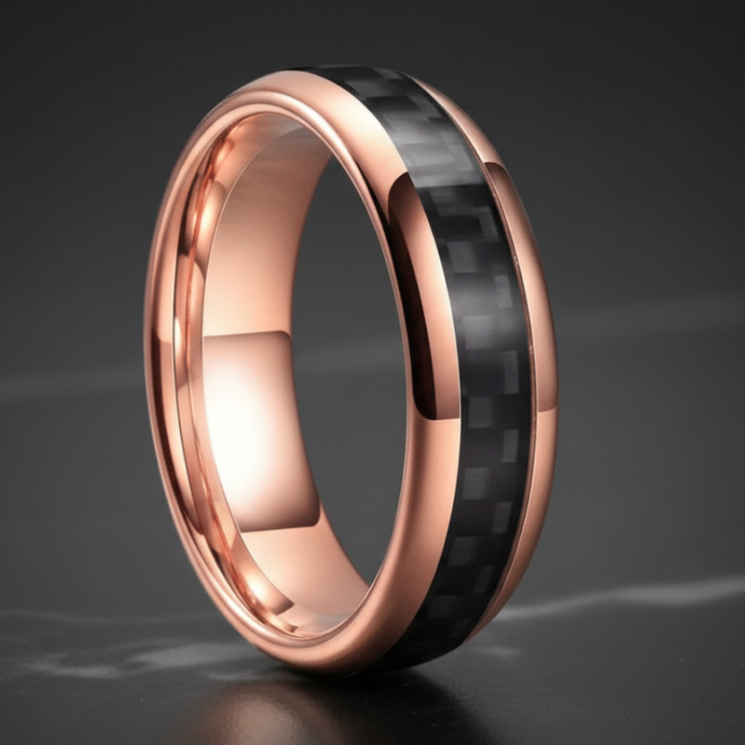 6mm Tungsten Carbon Fiber Ring – Modern Unisex Band

