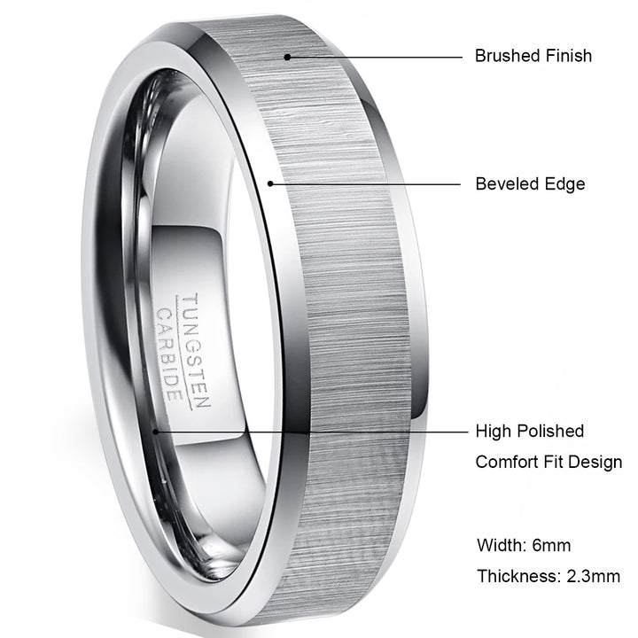 6mm Tungsten Men’s Wedding Band