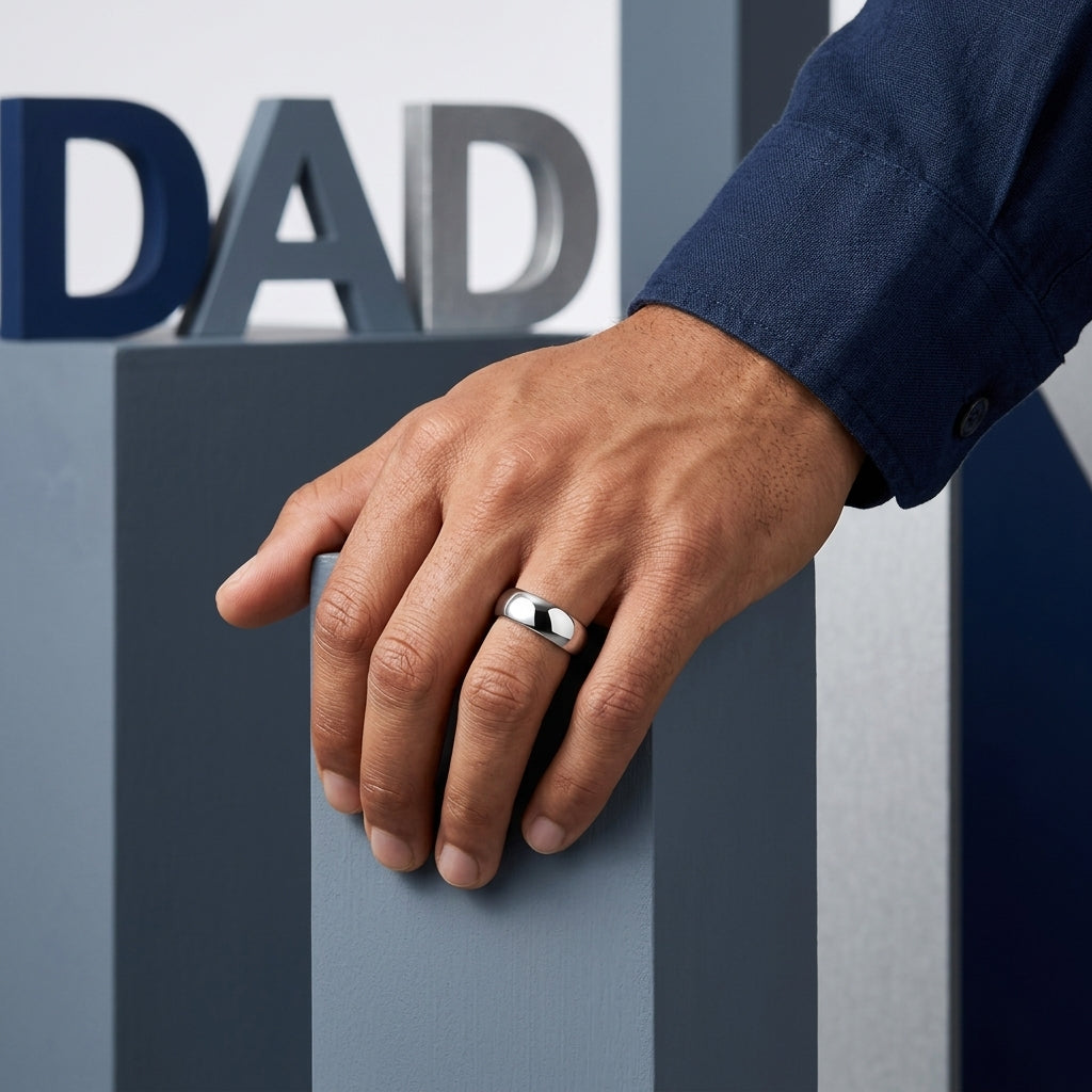 7MM White Tungsten Ring